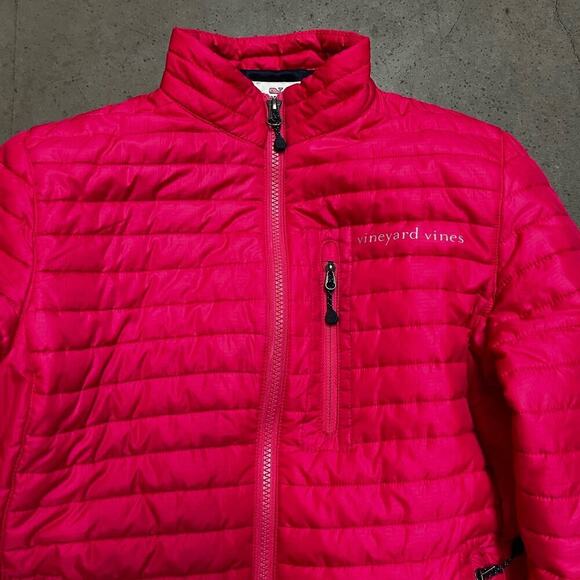 vineyard vines womens pink puffer jacket XS - Picture 4 of 7
